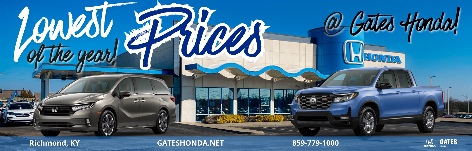 Lowest Prices All year at Gates Honda!