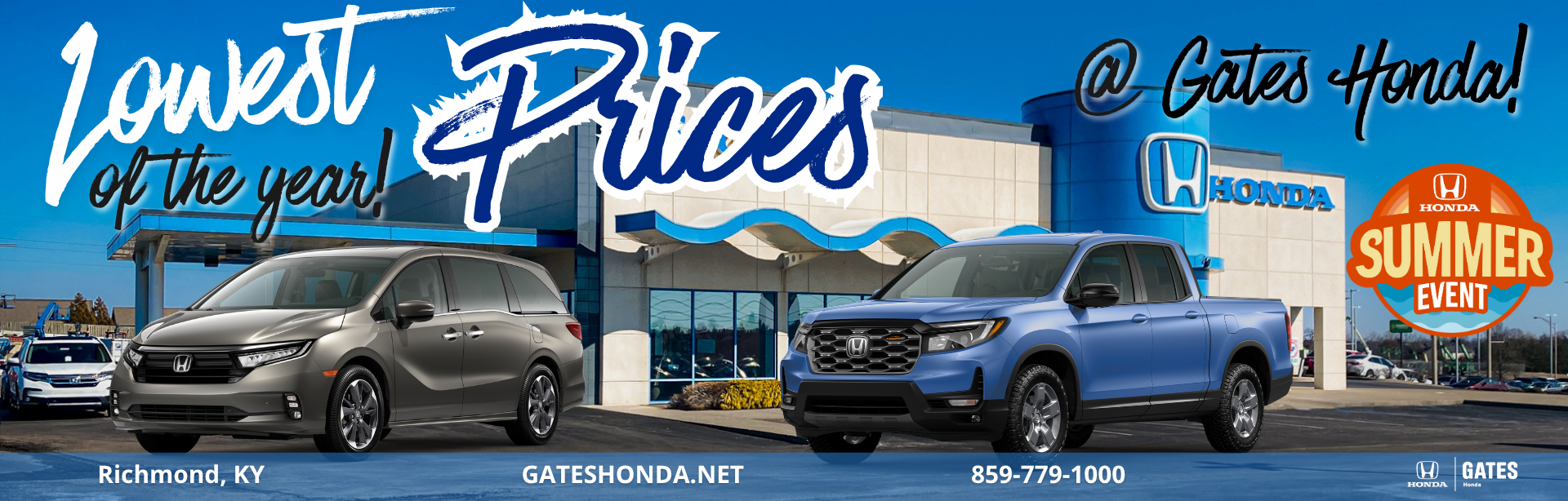 Lowest Prices All year at Gates Honda!
