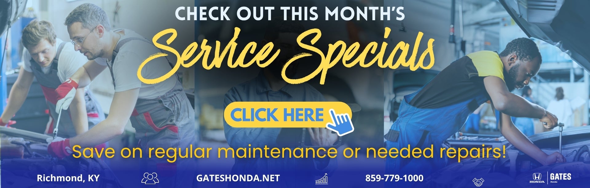 Monthly Service Specials at Gates Honda Service